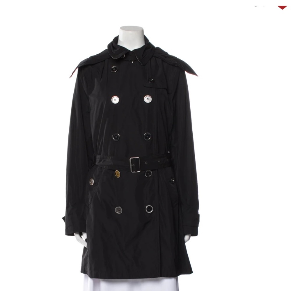 Black Burberry Brit Trench Coat size: US:12